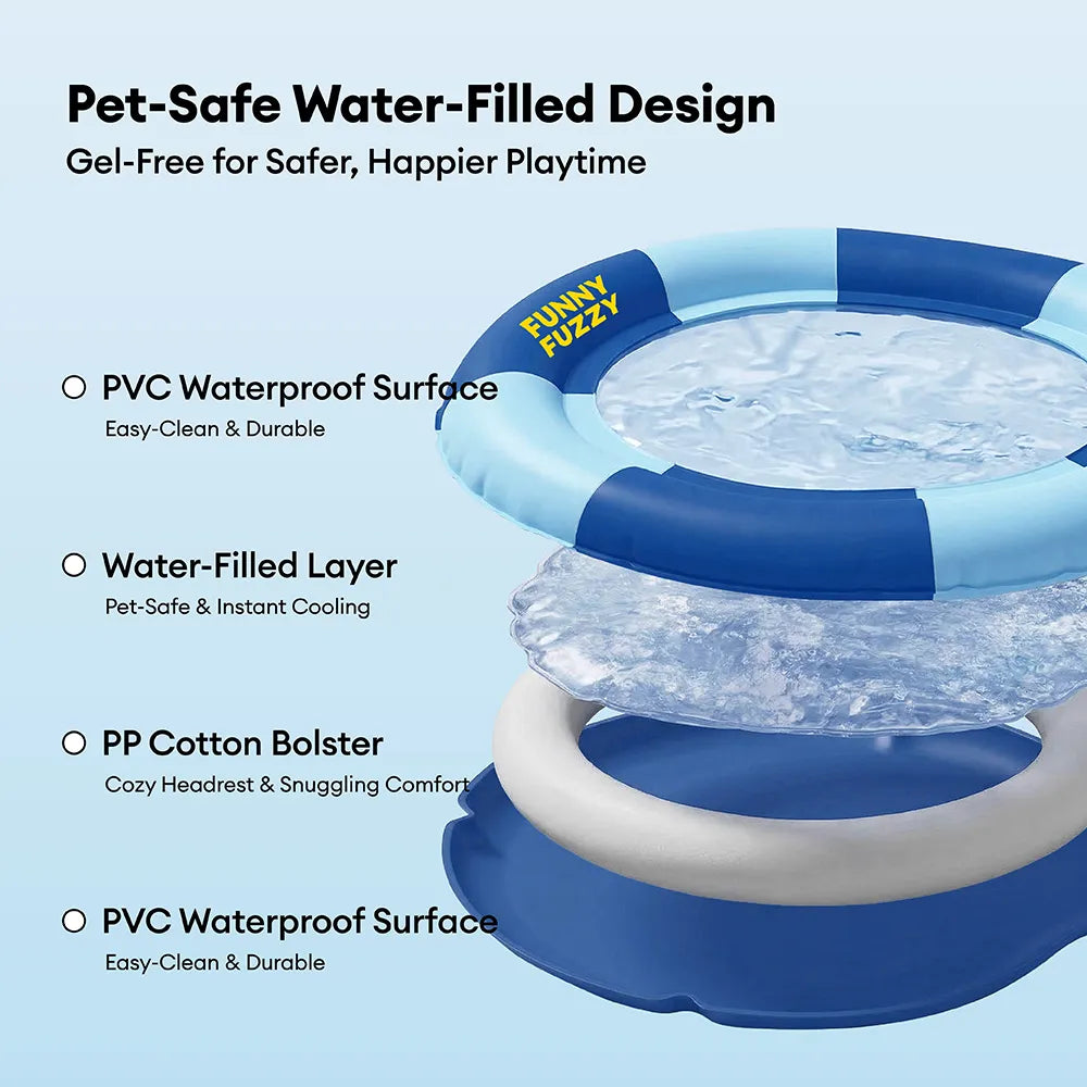 Water-Filled Cooling Mat for Dogs Floating Dog Bed - Chill Nest