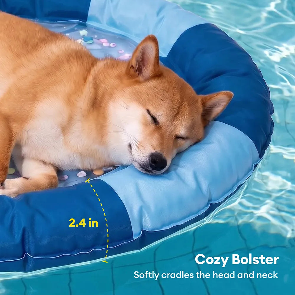 Water-Filled Cooling Mat for Dogs Floating Dog Bed - Chill Nest