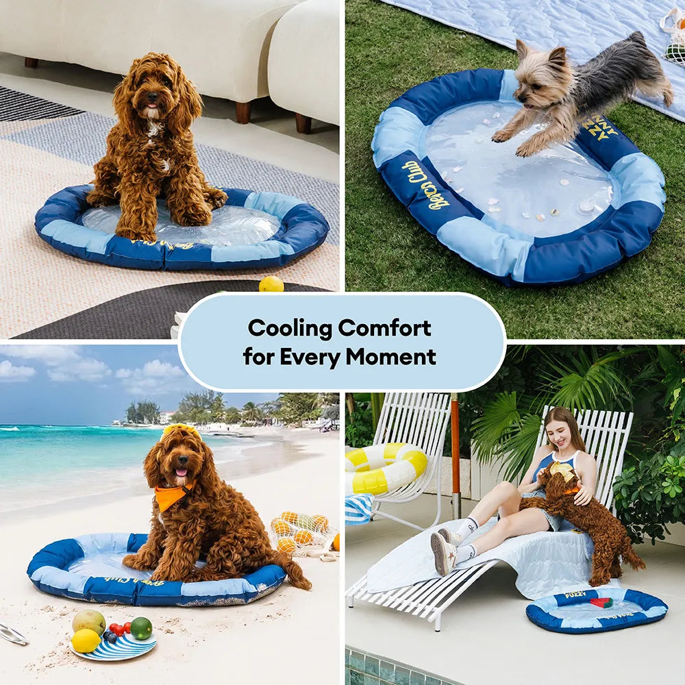 Water-Filled Cooling Mat for Dogs Floating Dog Bed - Chill Nest