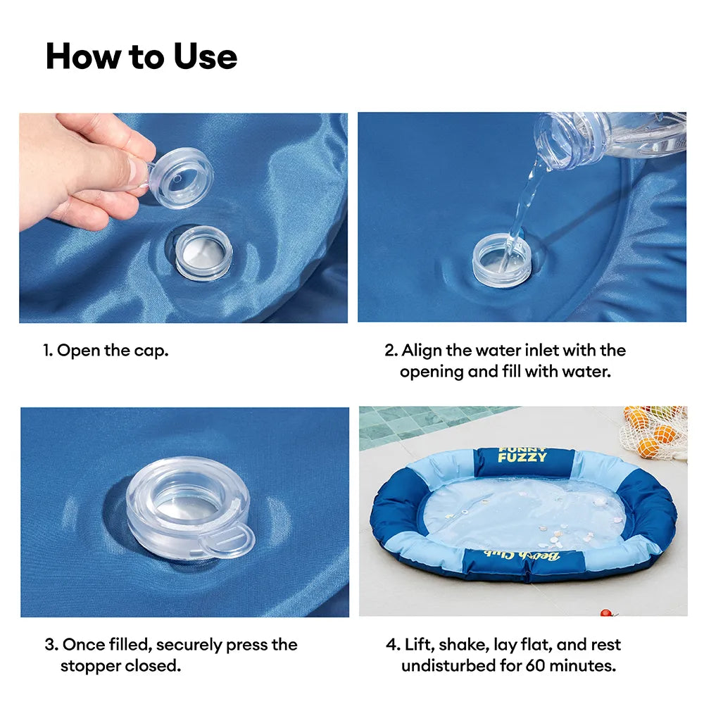 Water-Filled Cooling Mat for Dogs Floating Dog Bed - Chill Nest