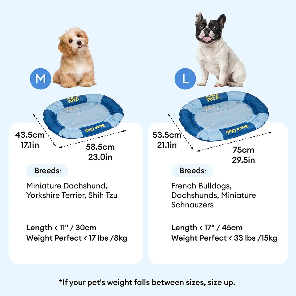 Water-Filled Cooling Mat for Dogs Floating Dog Bed - Chill Nest