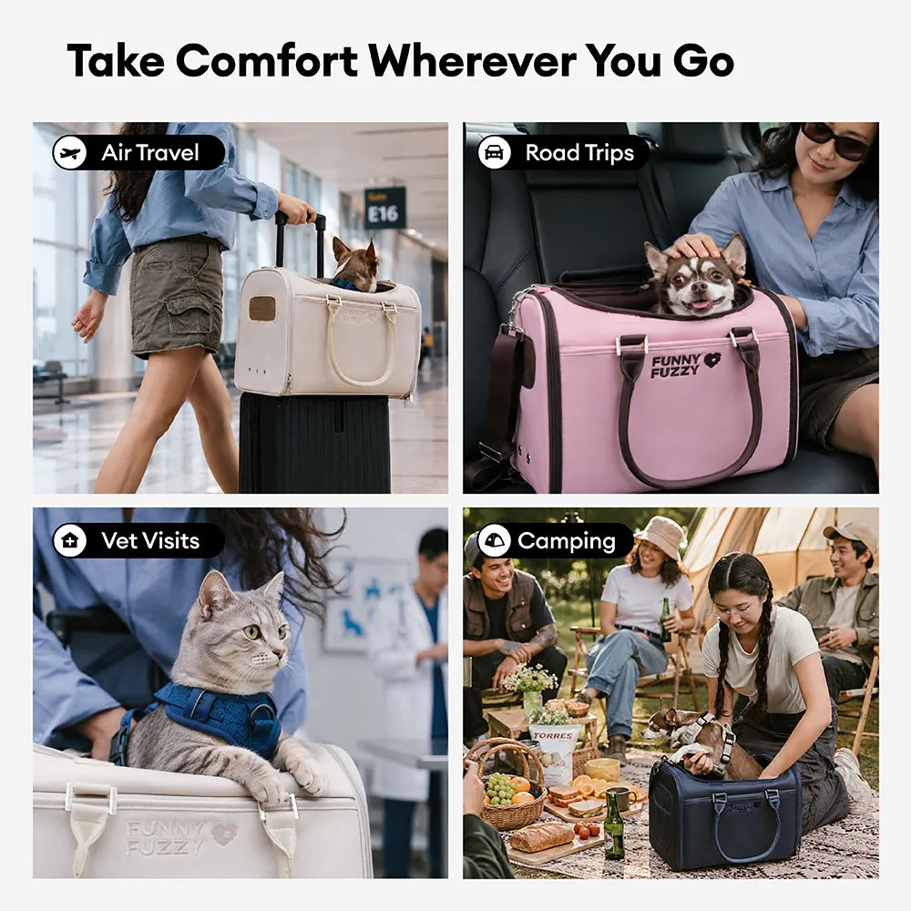 Dog Carrier Airline Approved Soft-Sided Pet Carrier for Cats - Urban Roaming