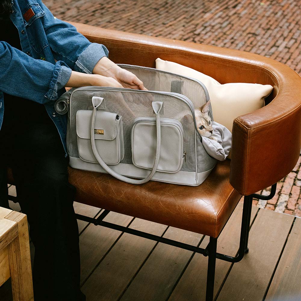 Lightweight Breathable Dog Cat Carrier Mesh Safe Pet Carrier - Urban Ease