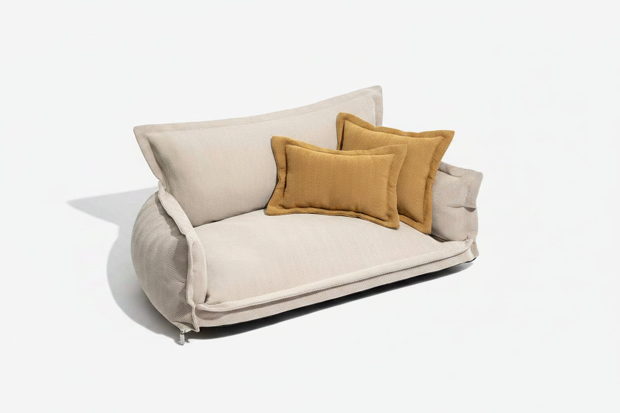 All-Season Chenille Dual-layer Removable Sponge Orthopedic Dog Bed With Pillow