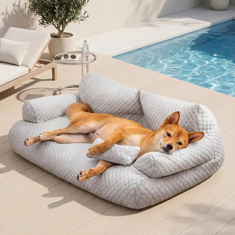 Eisseide Kühlendes Haustierbett Atmungsaktives Waschbares Hundesofa – Outdoor