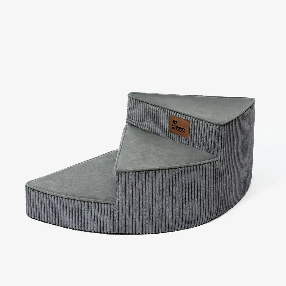 Cozy Corduroy Joint-Friendly Removable Spiral Pet Stairs - CreamyStep