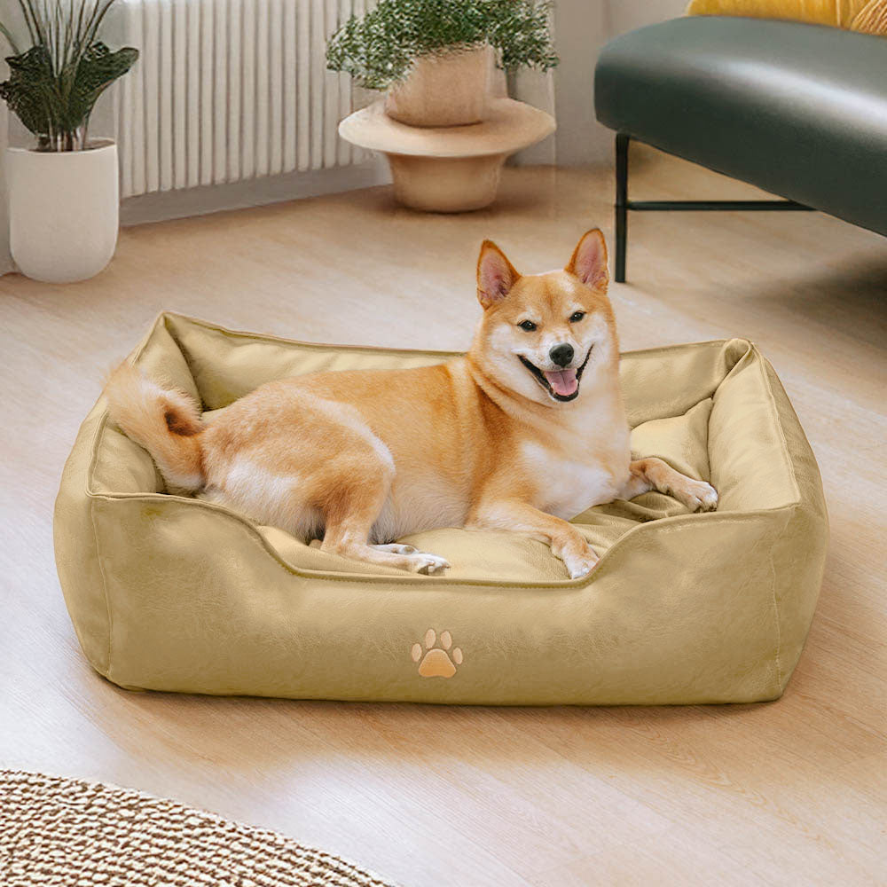 Luxuriöses Hundesofa aus Kunstleder, wasserdicht, abziehbar