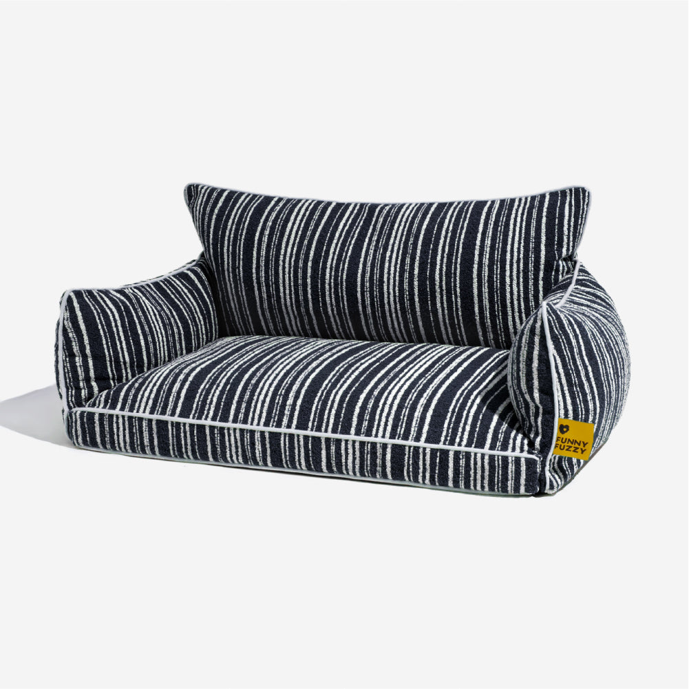 Hundesofa SnugNest mit Textur und Streifen