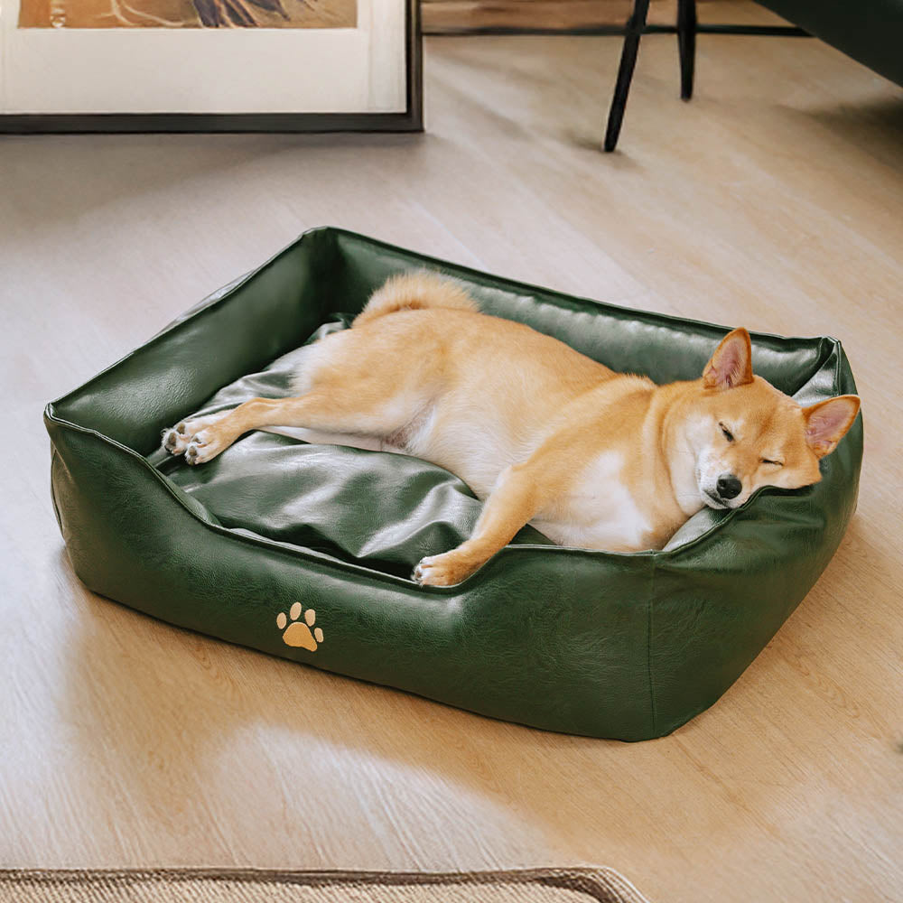 Luxuriöses Hundesofa aus Kunstleder, wasserdicht, abziehbar