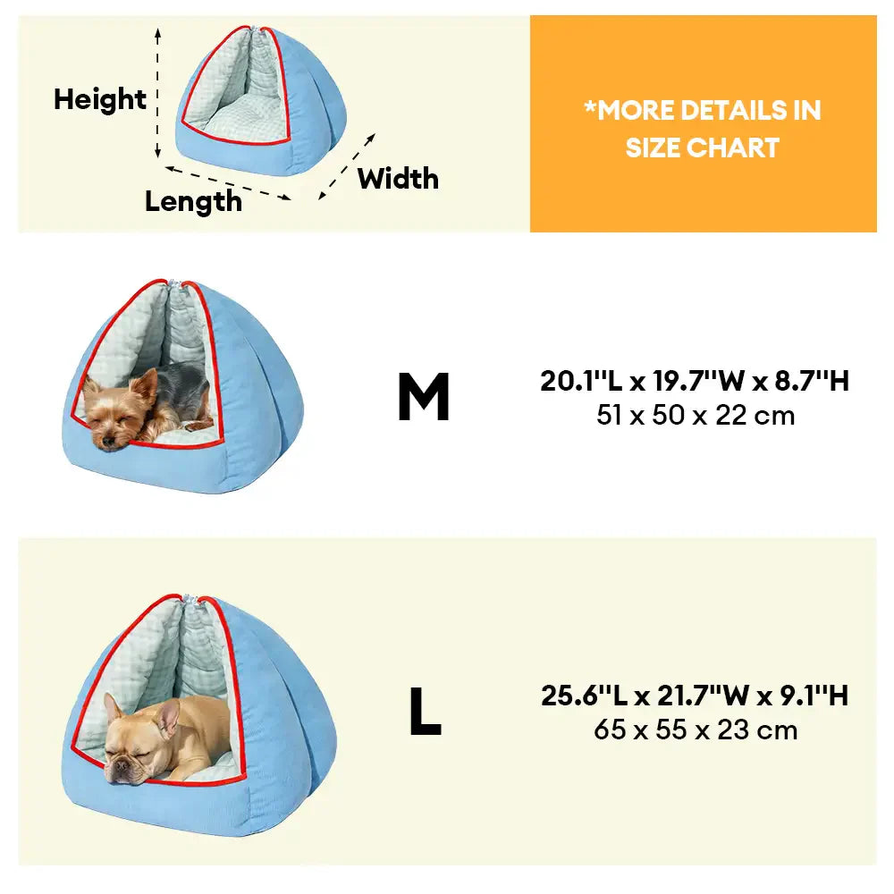 Multifunctional Semi-Enclosed Cave Dog Bed Warming Pet Bed