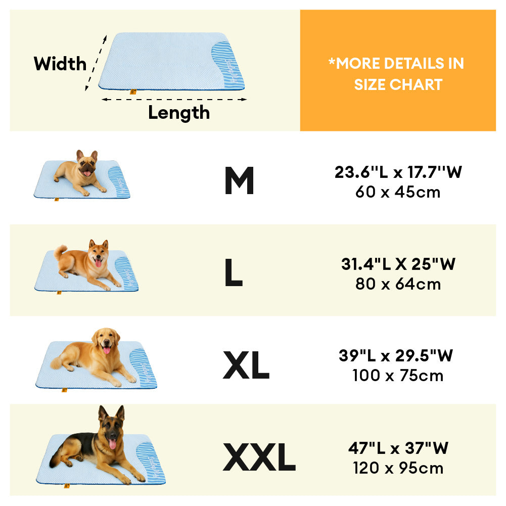 Große, waschbare, kühlende, rutschfeste Outdoor-Hundematte – Kühler Liegeplatz