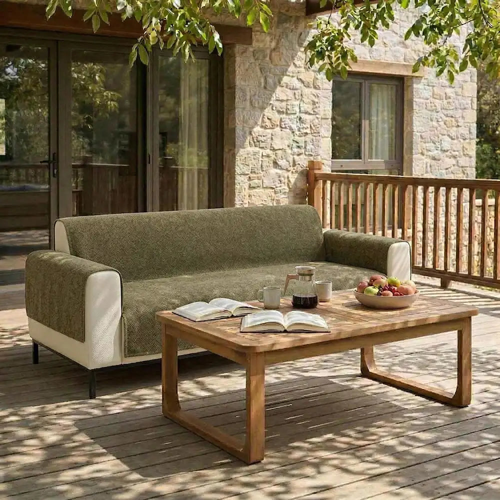 One-Piece Chenille Scratch-Resistant Durable Water-Repellent Non-Slip Outdoor Couch Cover