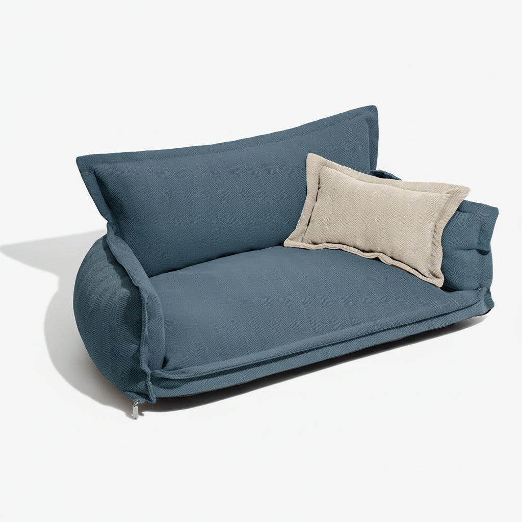 All-Season Chenille Dual-layer Removable Sponge Orthopedic Dog Bed With Pillow