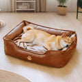 Luxuriöses Hundesofa aus Kunstleder, wasserdicht, abziehbar