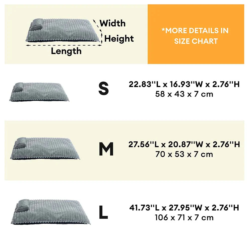 Plush Fluffy Thick Comfort Calming Dog Bed with Pillow