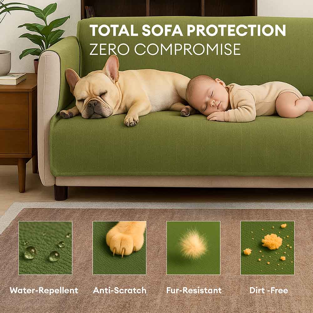 Wasserdichter, rutschfester Möbelschutz einteilige Sofa-Schonbezug für Haustiere – Slipsafe