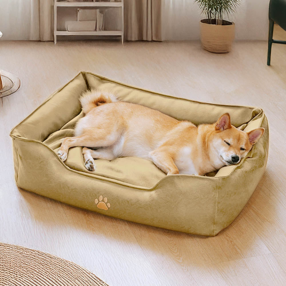 Luxuriöses Hundesofa aus Kunstleder, wasserdicht, abziehbar