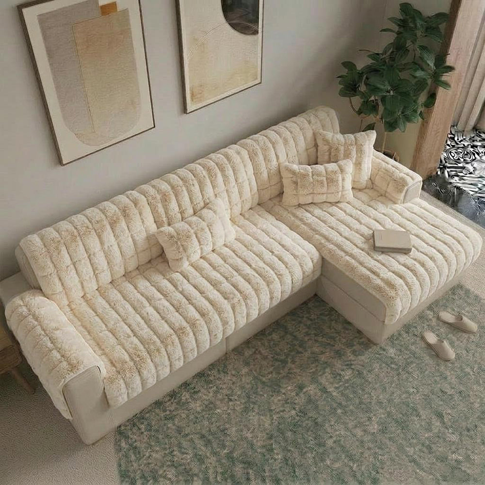 Wasserabweisender flauschiger weicher Möbelschutz für Ecksofa – EverDry