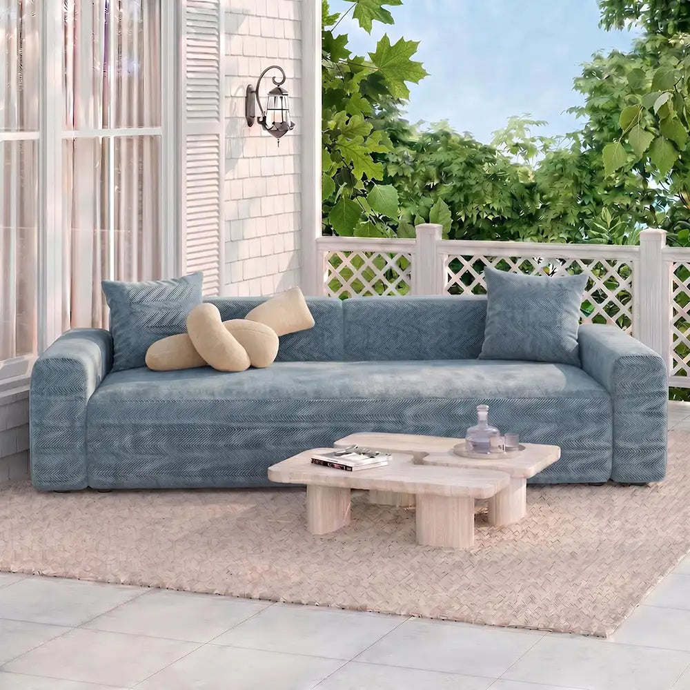 Fischgrätmuster Volle Abdeckung Bequemer Kratzfester Sofa-Schutz Magischer Outdoor-Couchbezug