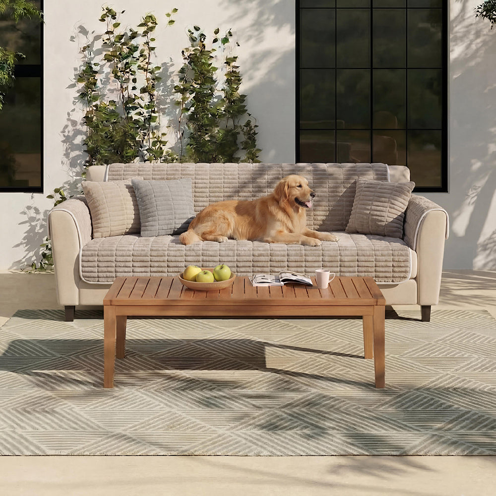 Einteiliger gemütlicher Flanell-Sofaschutz Rutschfester Outdoor-Sofabezug
