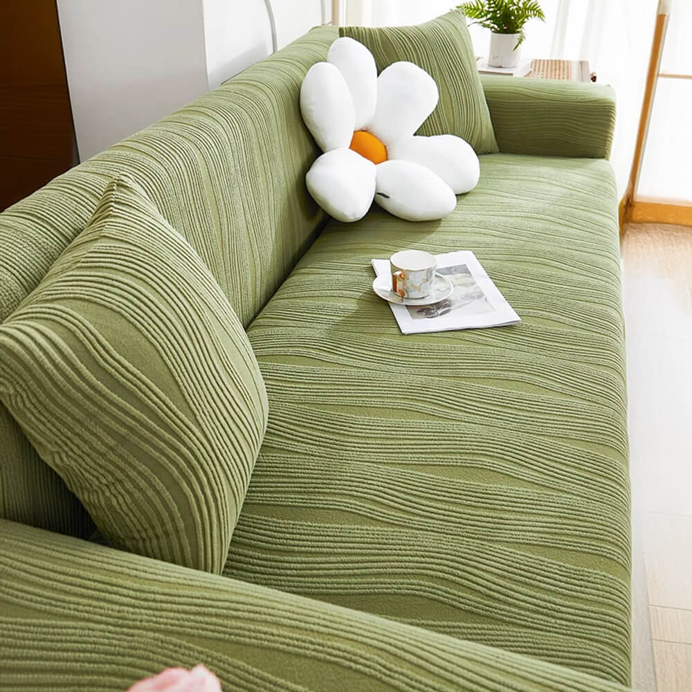 Jacquard Stretch Full-Cover Anti-scratch Outdoor Couch Cover