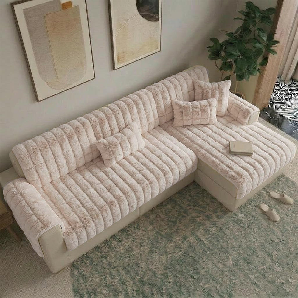 Wasserabweisender flauschiger weicher Möbelschutz für Ecksofa – EverDry