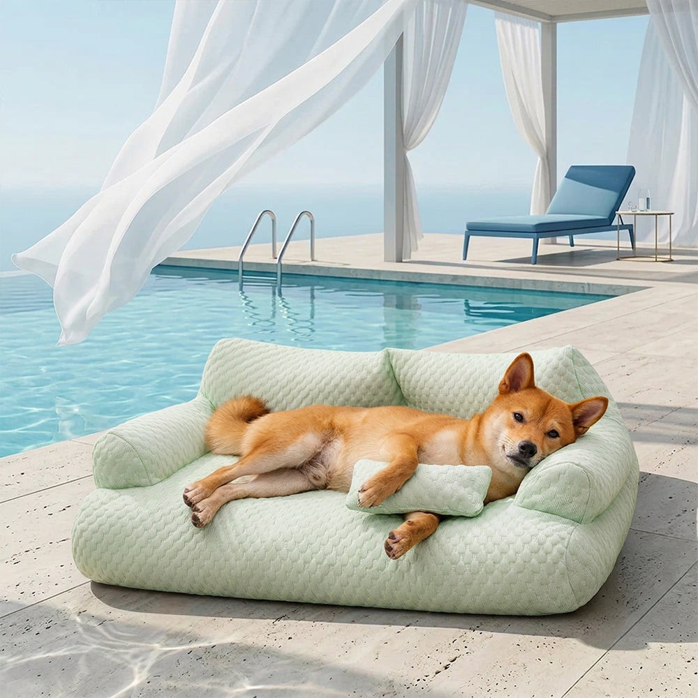 Eisseide Kühlendes Haustierbett Atmungsaktives Waschbares Hundesofa – Outdoor