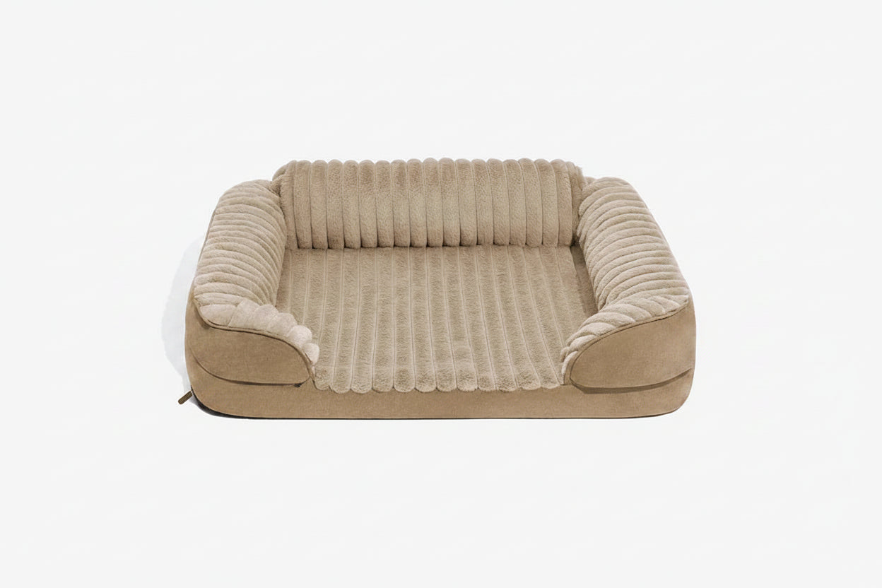 Fluffy Plush Orthopedic Washable Bolster Dog Bed - ComfyPaws