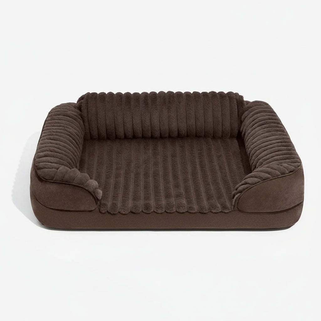 Fluffy Plush Orthopedic Washable Bolster Dog Bed - ComfyPaws