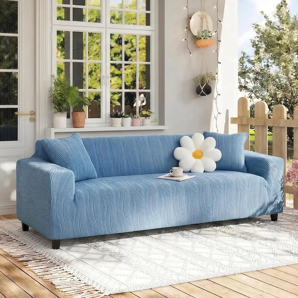 Jacquard Stretch Full-Cover Anti-scratch Outdoor Couch Cover