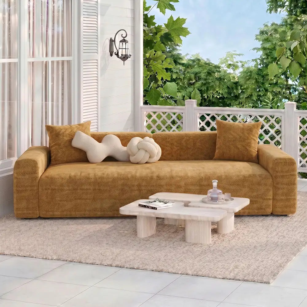 Fischgrätmuster Volle Abdeckung Bequemer Kratzfester Sofa-Schutz Magischer Outdoor-Couchbezug