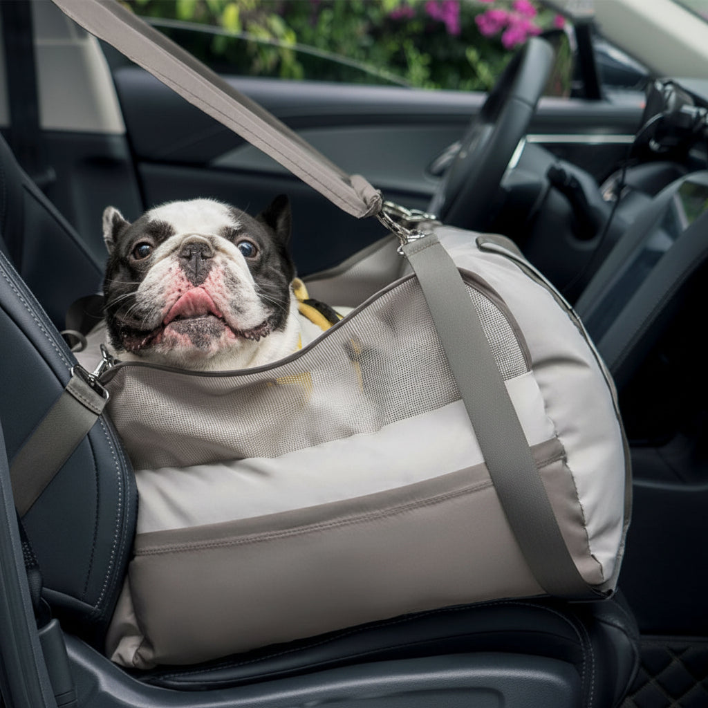 Dog Car Seat Sunshade - Pup Rover Waterproof Breathable Sun Safety Protection Dog Booster Car Seat