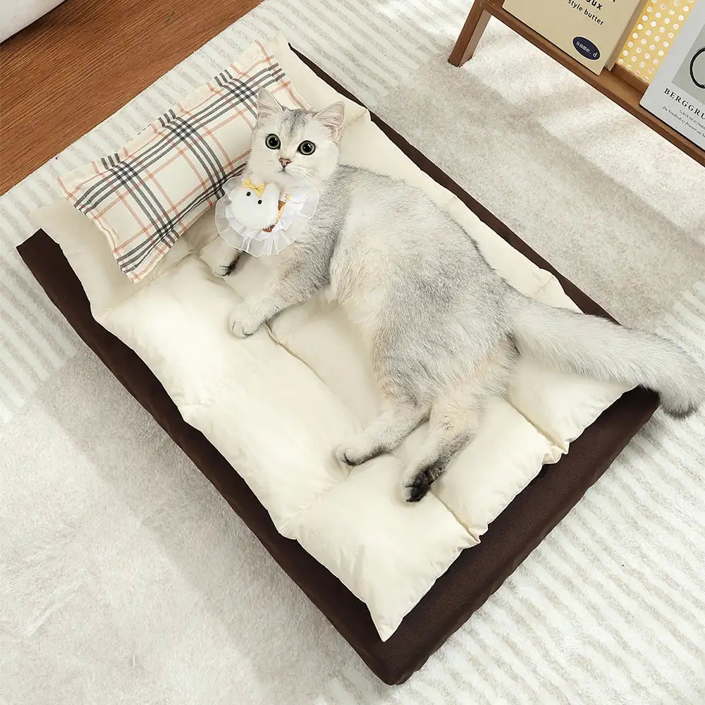 Alles-in-einem multifunktionales wasserabweisendes Komfort-Hundebett mit Kissen