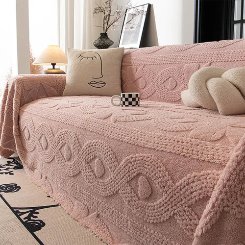 Schleife Jacquard Plüsch Multifunktionale Sofadecke Couchüberwurf
