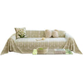 Kariertes atmungsaktives Chenille-Sofa-Schutzbezug