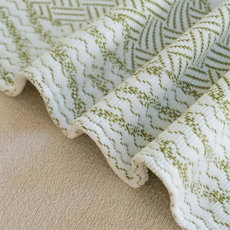 Kariertes atmungsaktives Chenille-Sofa-Schutzbezug