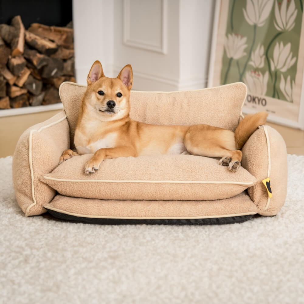 Bed Cover - Soft Faux Lambswool Double Layer Dog & Cat Sofa Bed