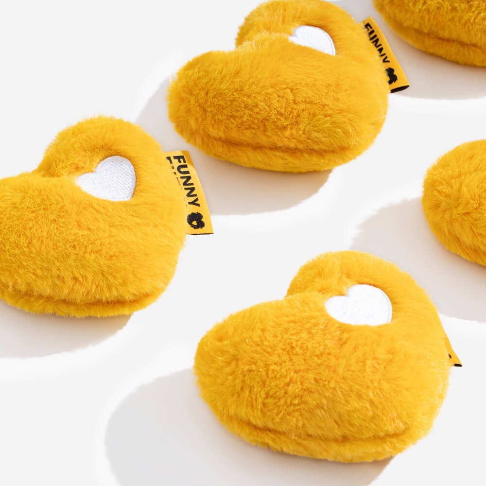Heart Plush Squeaky Dog Toys