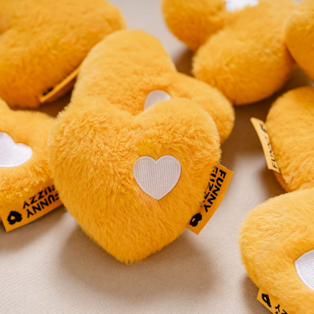 Heart Plush Squeaky Dog Toys