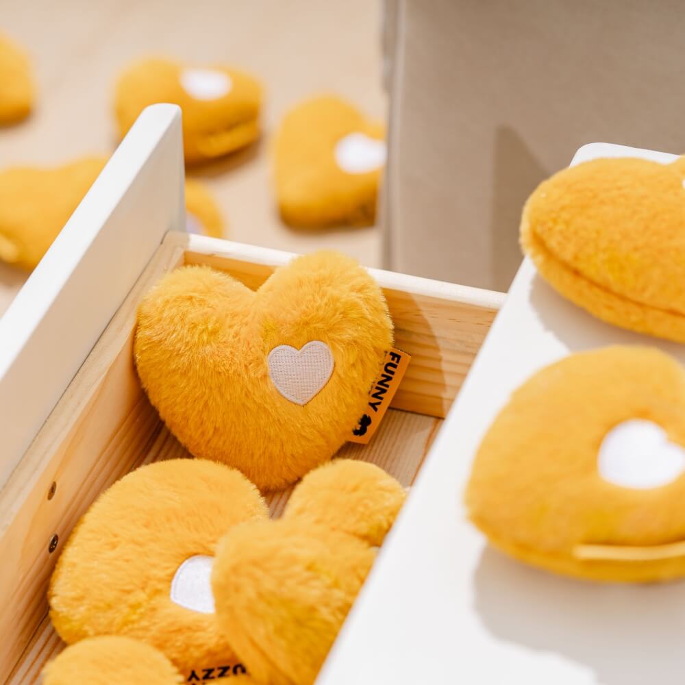 Heart Plush Squeaky Dog Toys