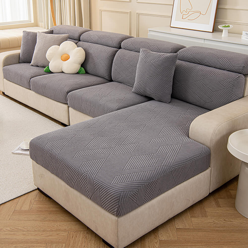 Modern Geometric Stretch Full-Wrap Magic Couch Cover