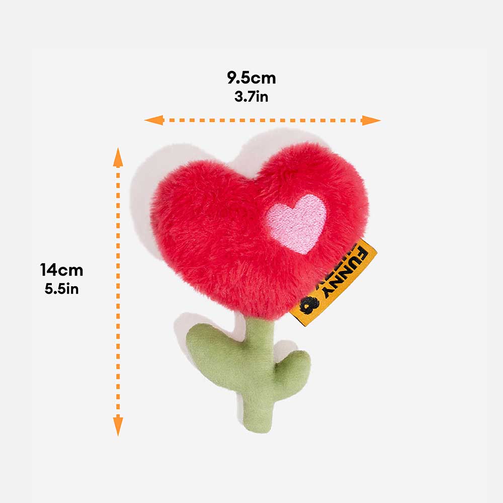 Valentinstags-Rosen-Plüsch-Quietschspielzeug für Hunde