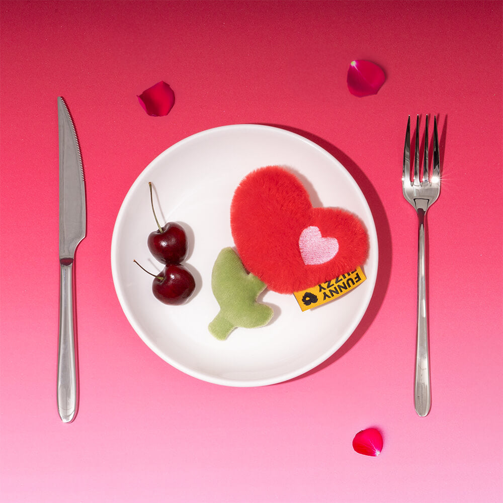 Valentinstags-Rosen-Plüsch-Quietschspielzeug für Hunde