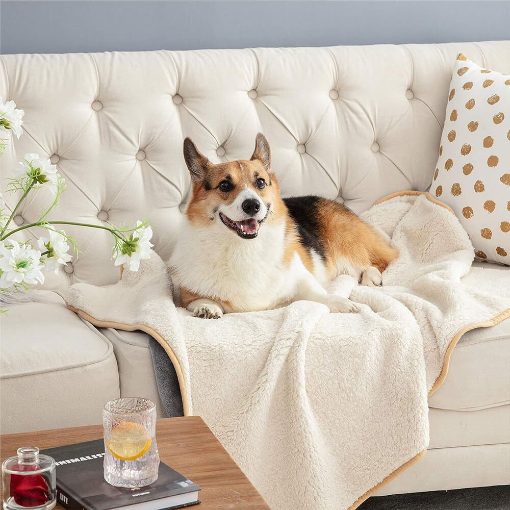 Cozy & Protective Throw Reversible Fleece Pet Blanket