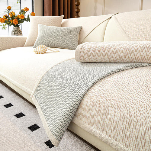 Chenille Minimalist Anti-Rutsch-Stoff mit kratzfester Katzen-Design Sofabezug