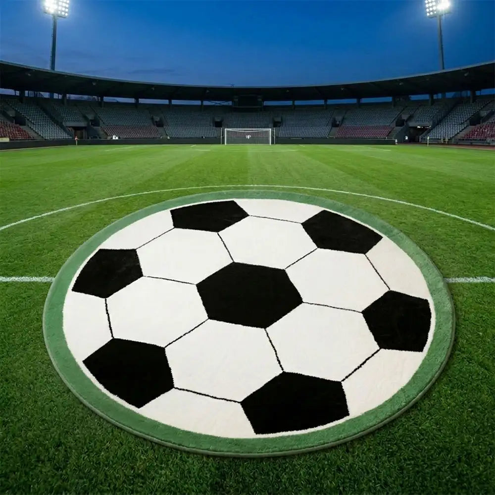Fußballförmiger Plüsch-Kratzfester Anti-Rutsch-Teppich