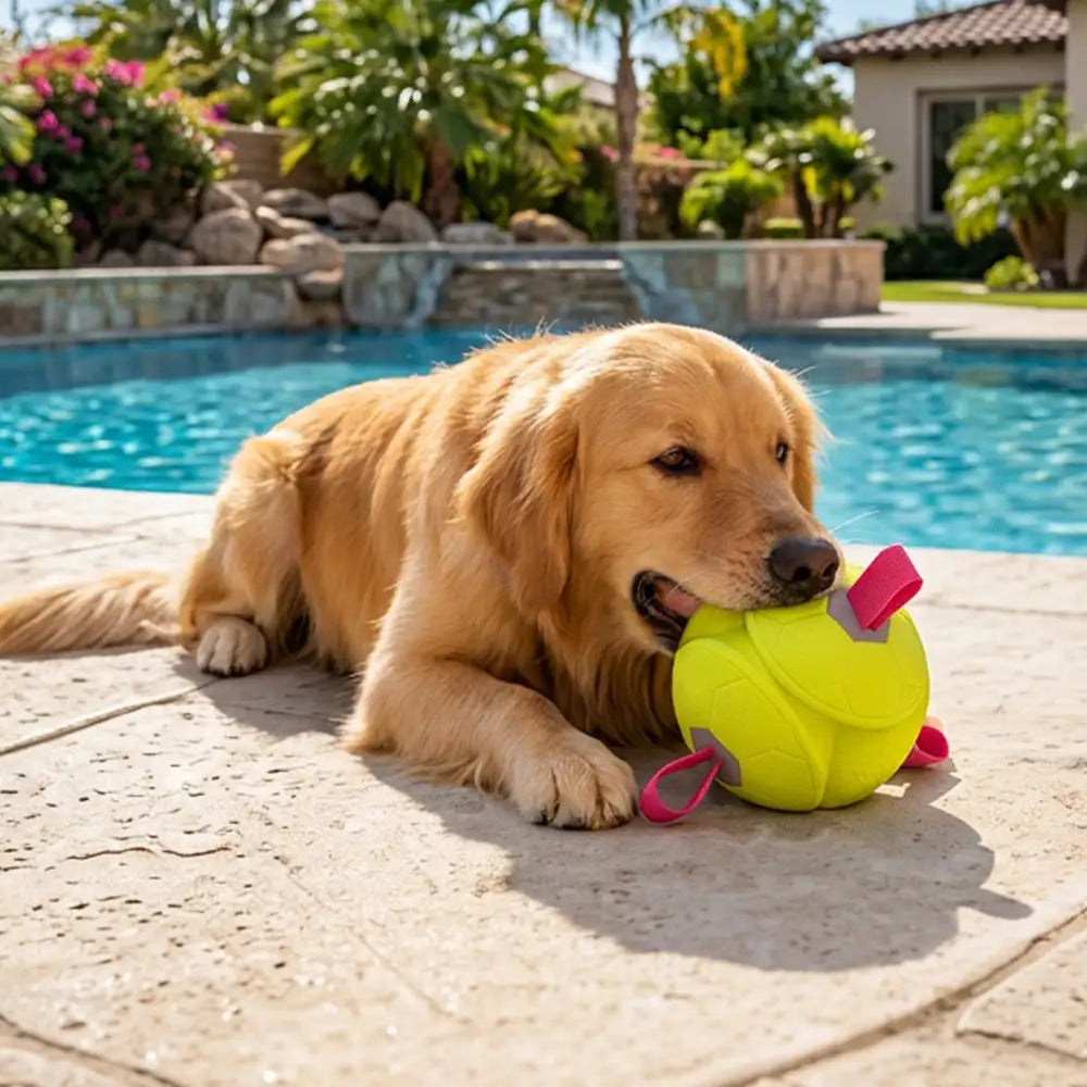 Schwimmendes Hundespielzeug Football mit Schlaufen