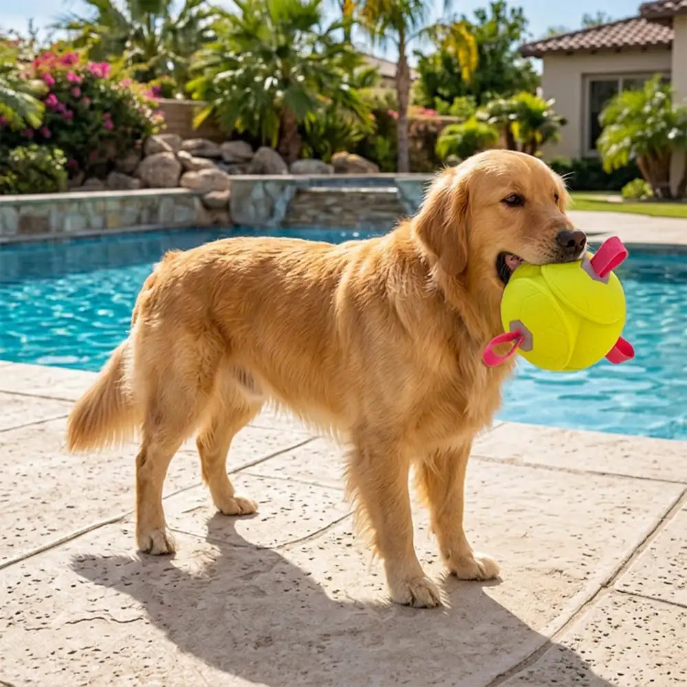 Schwimmendes Hundespielzeug Football mit Schlaufen