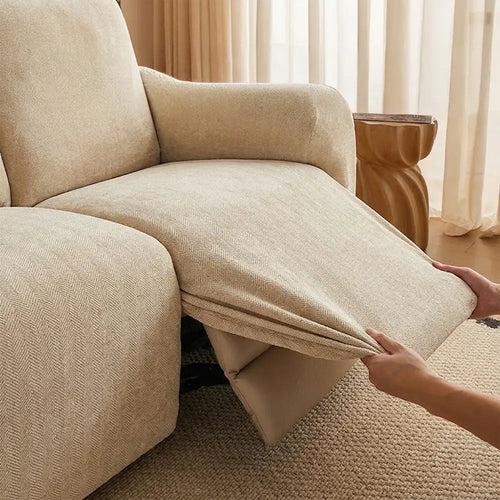 Chenille-Fischgrätmuster elastischer Liegesofa-Vollbezug