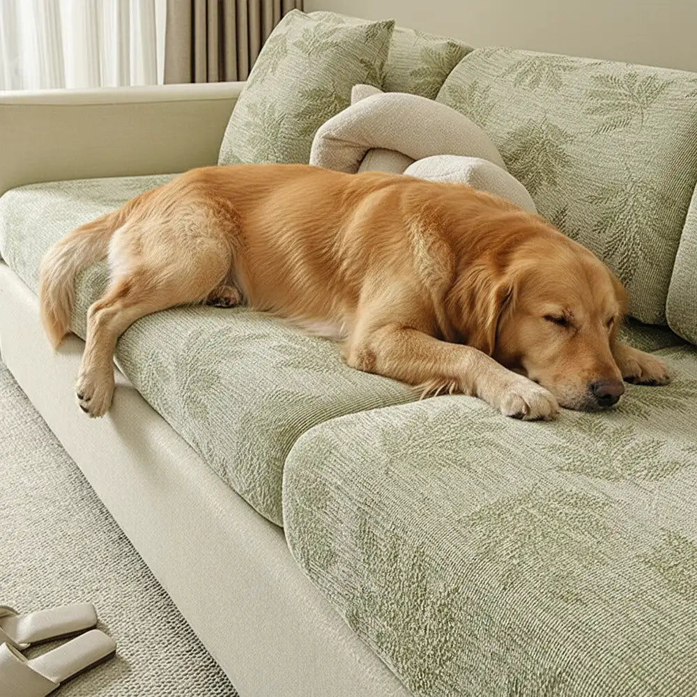 Elastic Chenille All-Season Anti-Scratch Full-Coverage Couch Cover